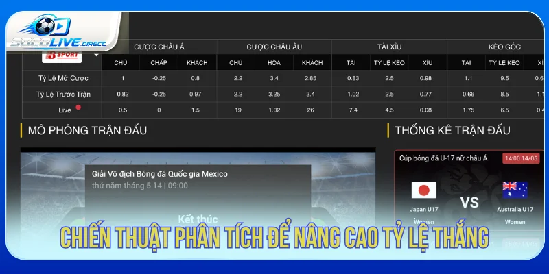 Dữ liệu cần xem khi phân tích cược tỷ số chính xác