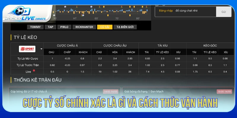Cược tỷ số chính xác là gì và cách đọc tỷ số