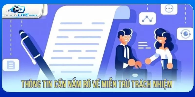 Thông tin cần nắm rõ về miễn trừ trách nhiệm Socolive