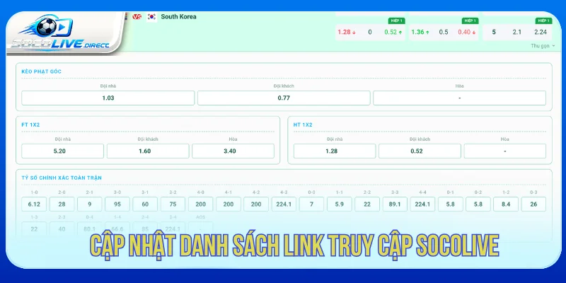 Danh sách những link vào Socolive mới nhất